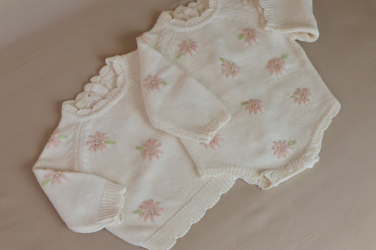 PINK FLOWER TEE/ONESIE