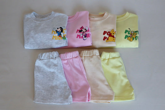 DISNEY SWEAT SHORT SET